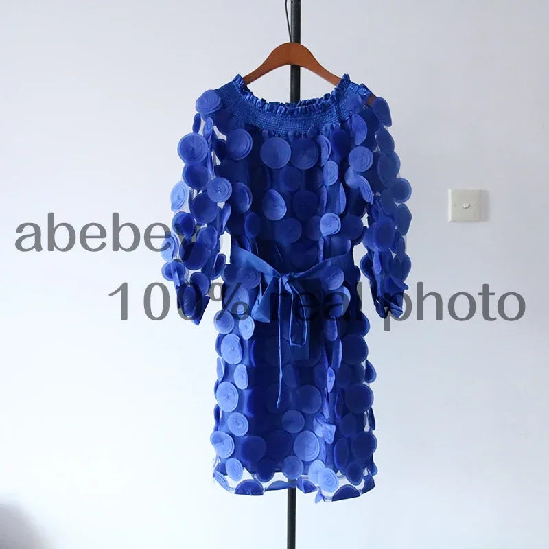 2024 Spring Sexy off shoulder dresses bandage short Dress summer flower Party casual Women beach holiday a-line elegant dress