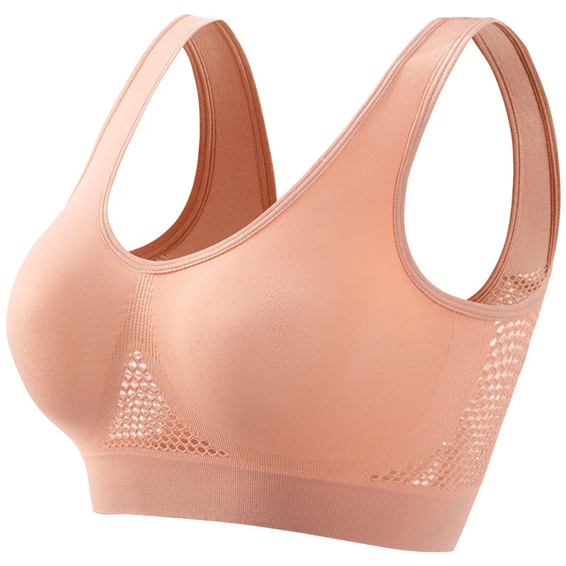 Seamless Bras For Women Push Up Sports Bralette Female Non-wire No Pad Crop Top Hollow Breathable Sexy Lingerie S-5XL Brassiere
