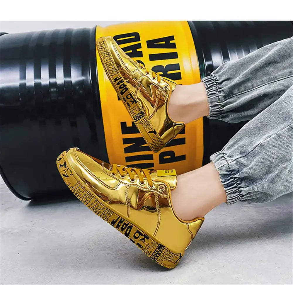 Gold-colored 36-42 Mens Chinese Style Shoes Casual Husband Sneakers Skate Trainers Sport Deporte Sapatenos Shouse