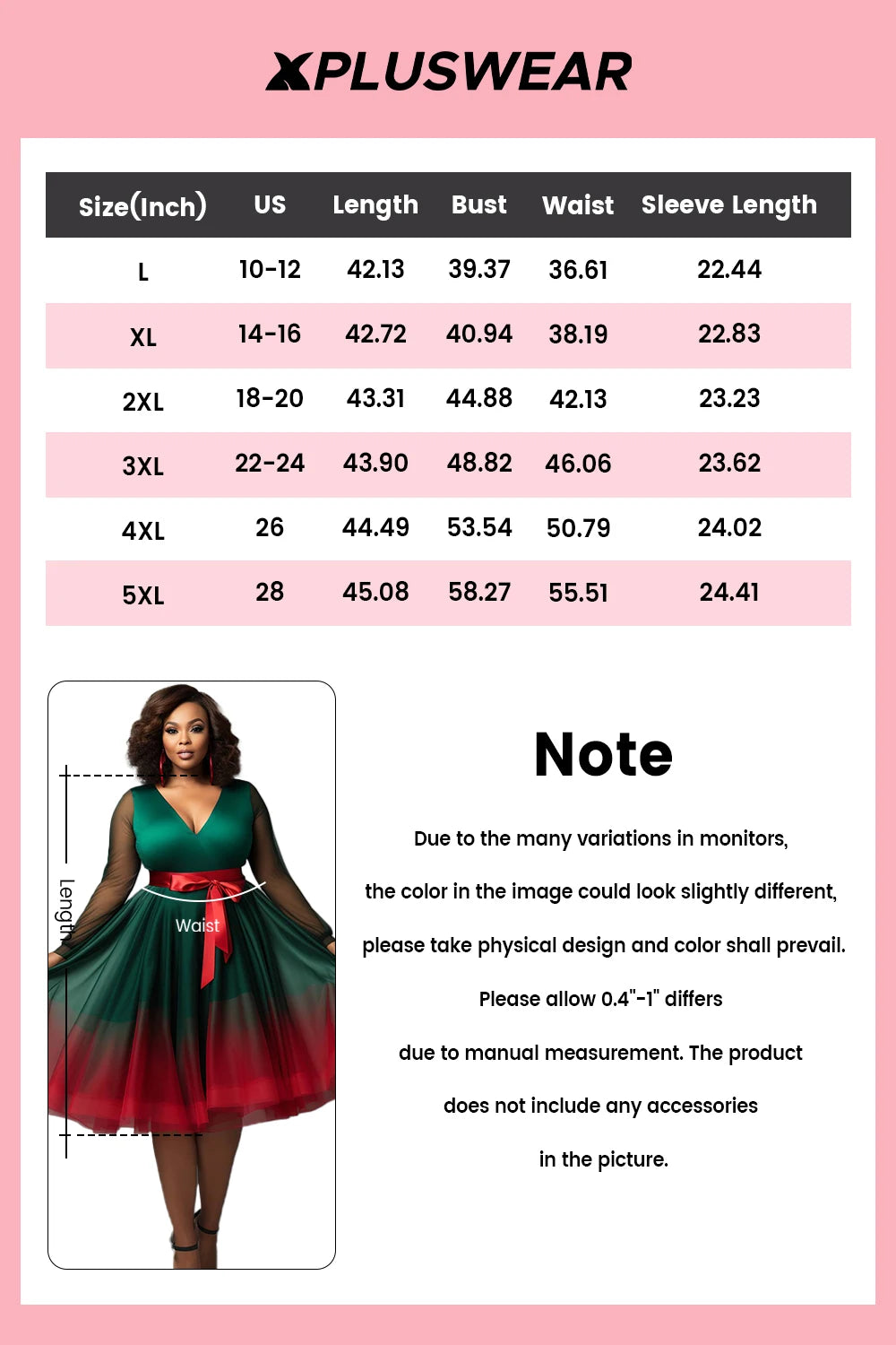 Plus Size Christmas Emerald Green Gradient V Neck Lantern Sleeve Long Sleeve See Through Wrap Tulle Mini Dresses