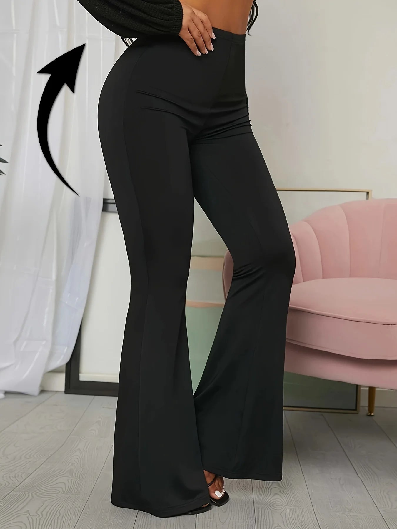 Bell Bottom Flared Pants High Waisted Yoga Leggings Stretchy Bootcut Wide Leg Push Up Butt Lift Legging Petite to Plus