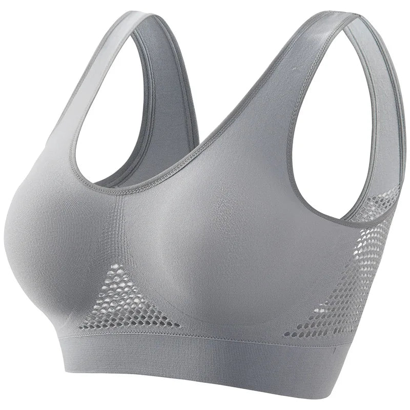 Seamless Bras For Women Push Up Sports Bralette Female Non-wire No Pad Crop Top Hollow Breathable Sexy Lingerie S-5XL Brassiere
