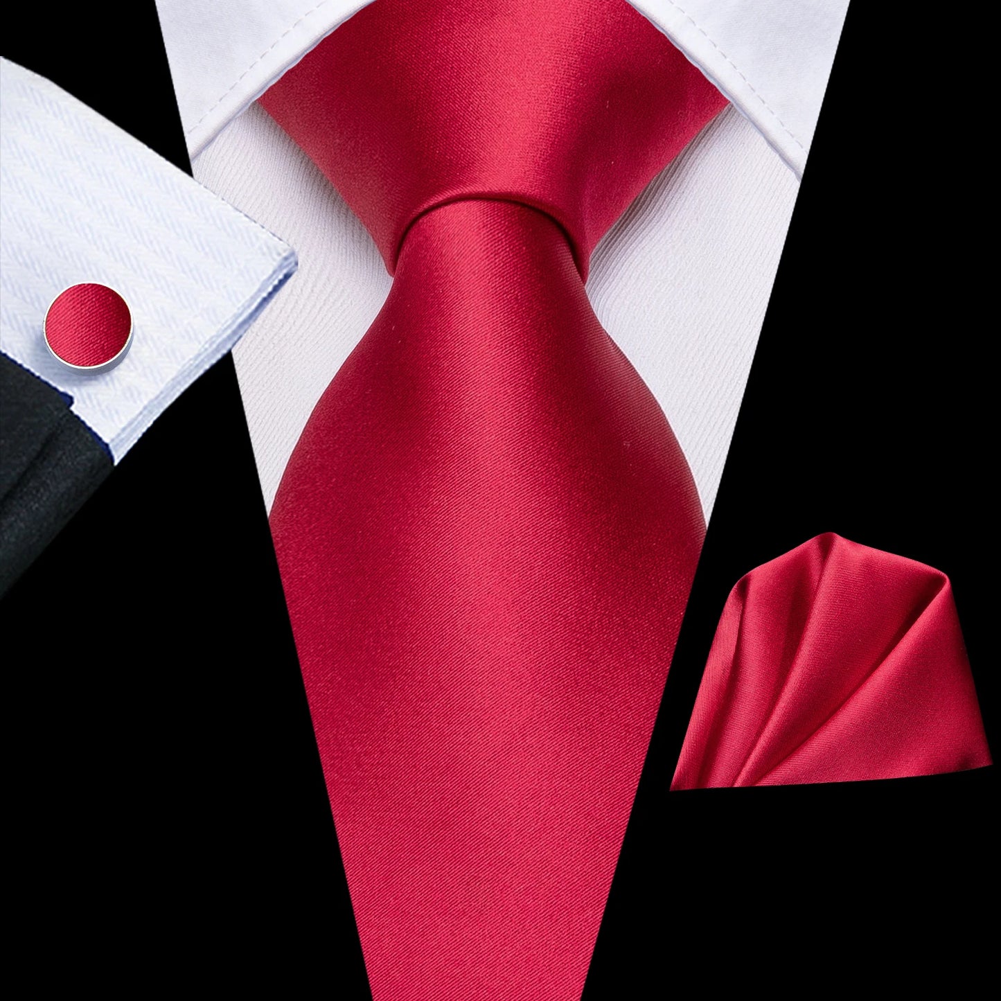 Hi-Tie Sage Green Pink Blue Solid Silk Wedding Tie For Men Handky Cufflink Mens Necktie Set Fashion Designer Business Party