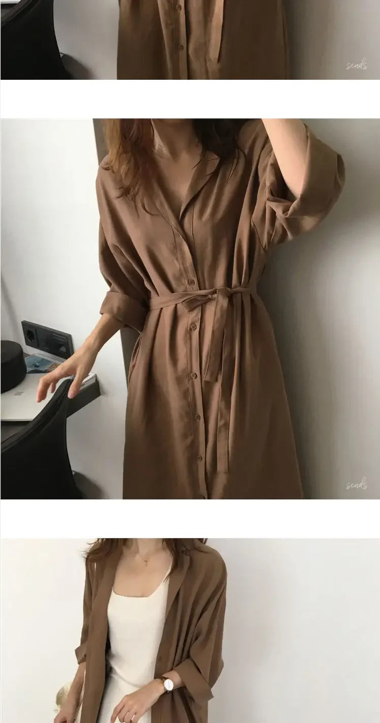 Midi Spring Clothes Shirt Tshirts Dresses for Women 2024 Black Woman Dress One-piece Fashion New in Cotton Xxl Vintage Trendy X