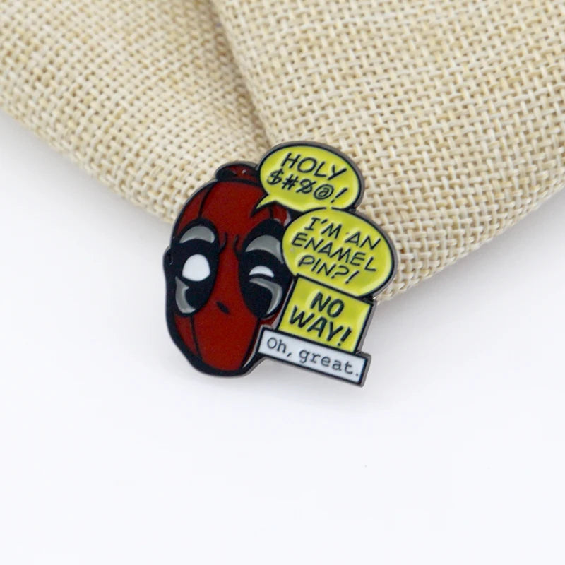 Marvel Deadpool Shirt Brooch Enamel Pins Metal Broches for Men Boy Badge Pines Metalicos Brosche Accessories