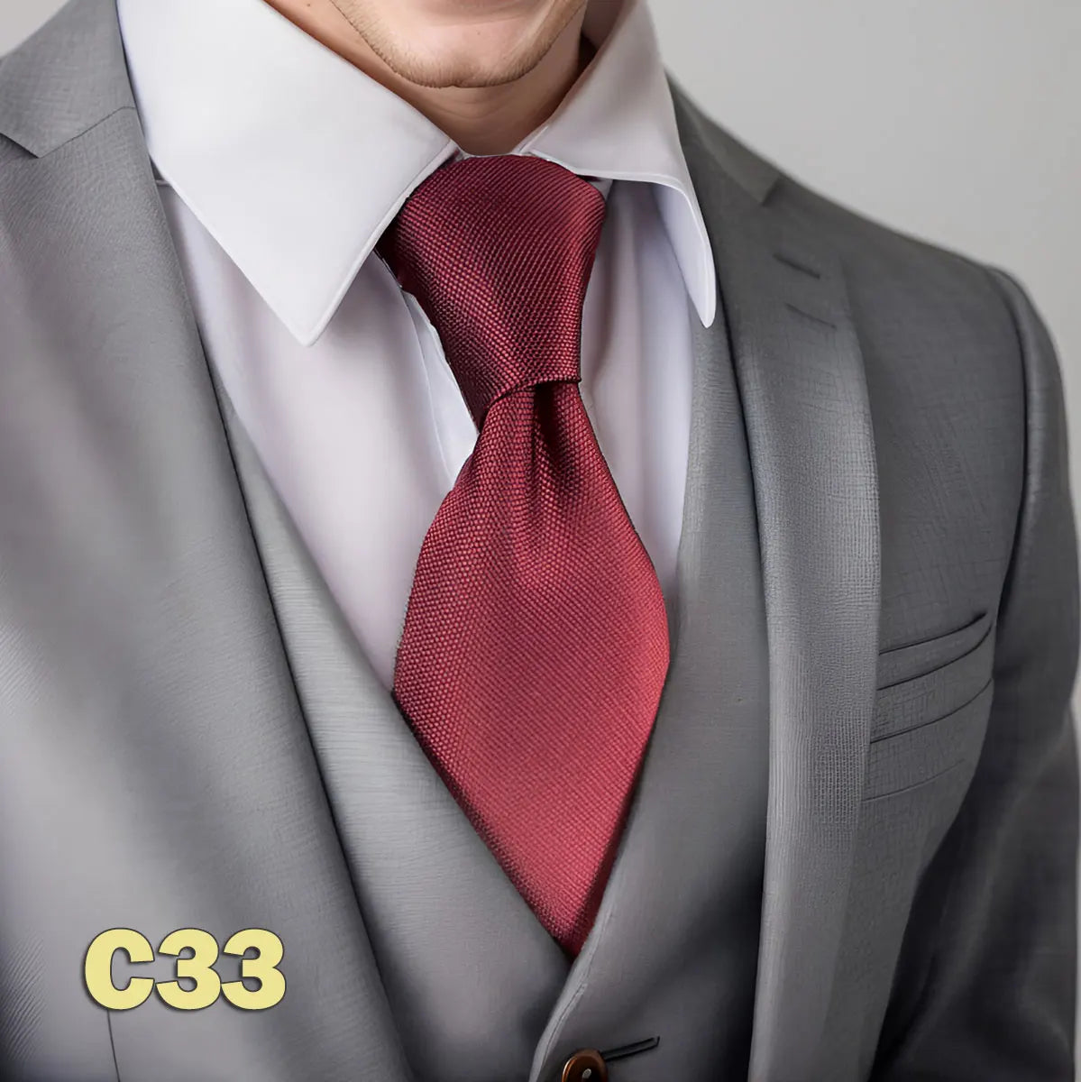 Red Pink Luxury Ties for Men Business Neckties Solid Blue Wedding Suit Formal Dress School Accessories Dropshipping