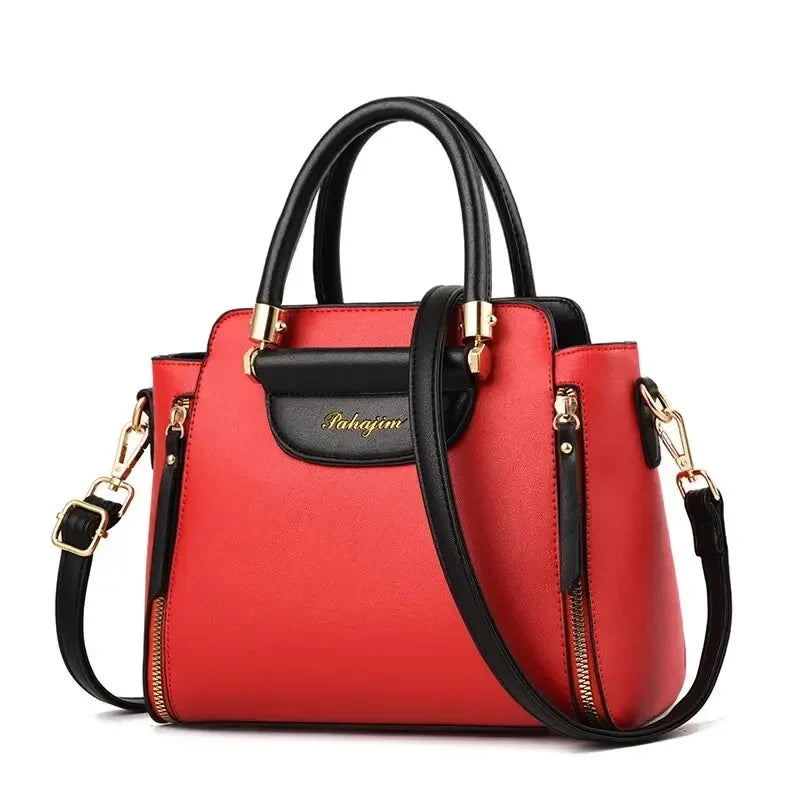 Fashion Color Contrast Handbag, Stitching Striped Crossbody Bag Women's Elegant Office & Work Purse