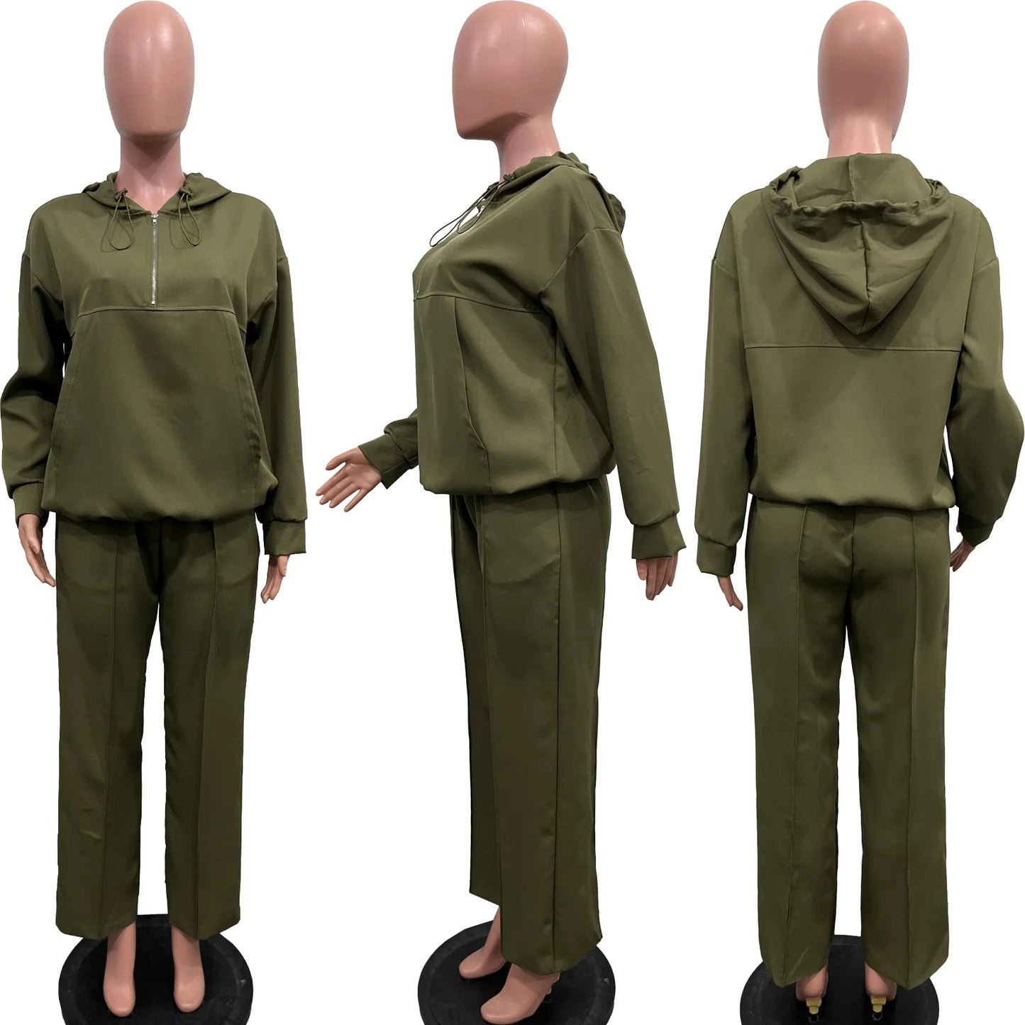 CM.YAYA Long Sleeve Women Set Loose Long Sleeve Hoodies Pant Suits 2024 Spring 2 Two Piece Sets Sporty Tracksuits Street Outfits
