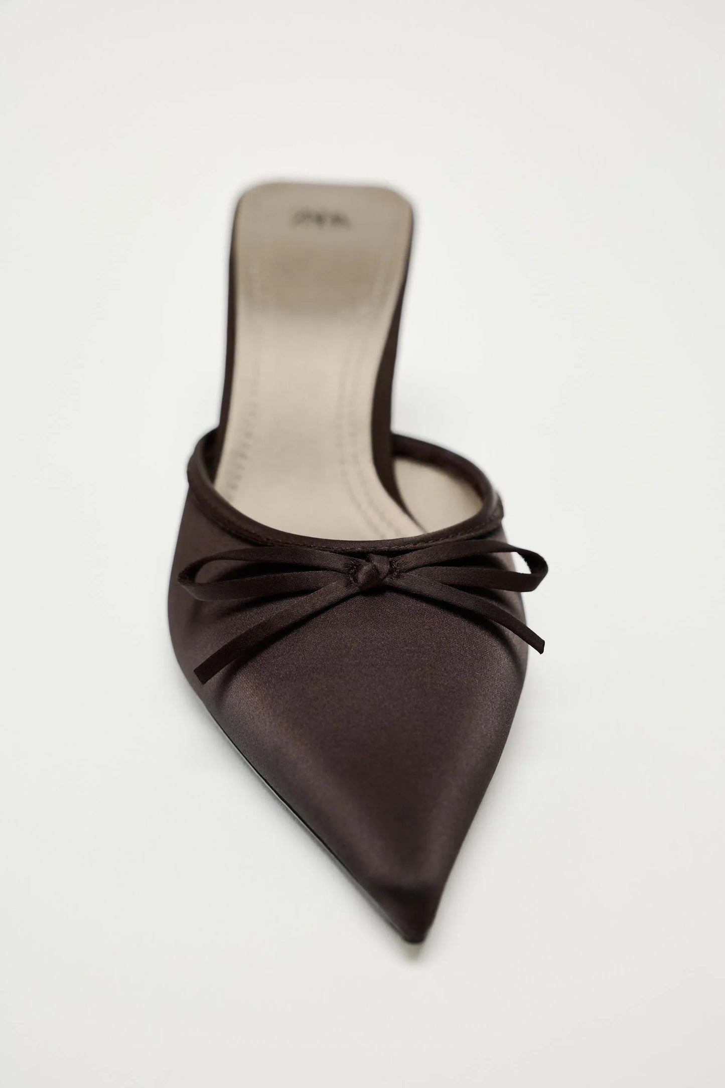 Bow High Heels Slippers Women Pointed Toe Mules Shoes Sexy 2025 Summer Dress Party Stilettos Sandals Woman Slides Trend Pumps