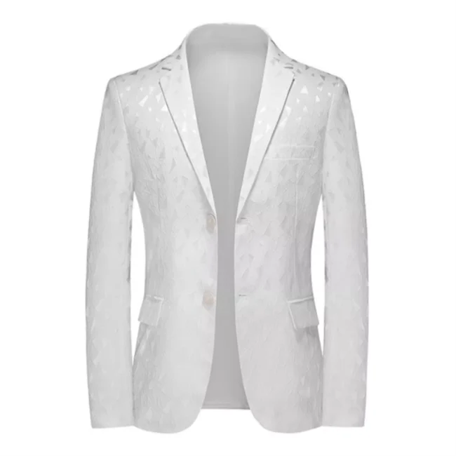 2024 New Men Business Social Suit Jacket Summer Male Single breasted Thin Dress Male Jacquard Blazers Coats