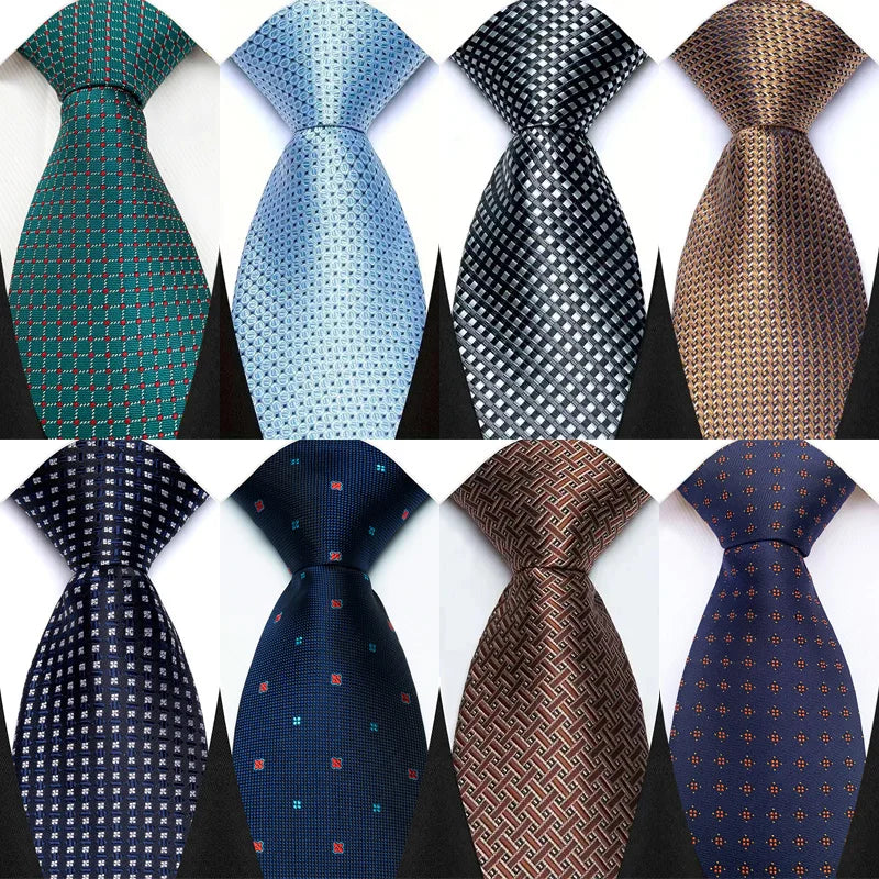 Luxury 8CM Mens Ties Polka Dot Necktie Formal Classic Business Necktie Jacquard Woven Neck ties For Men Groom Wedding Party