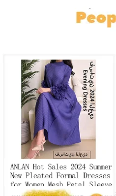 ANLAN Pleated 2 Pieces Set Women Fashion V Neck Short Batwing Sleeves Irregular Hem T-shirt&New Gradient A-line Folds Long Skirt