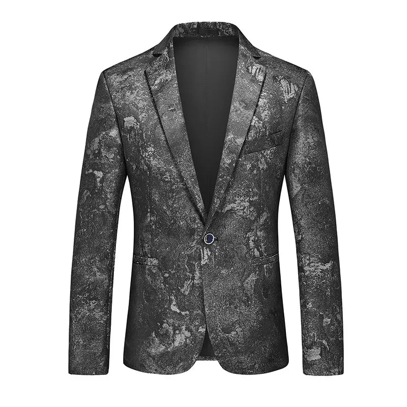 2024 New Men Business Social Suit Jacket Summer Male Single breasted Thin Dress Male Jacquard Blazers Coats