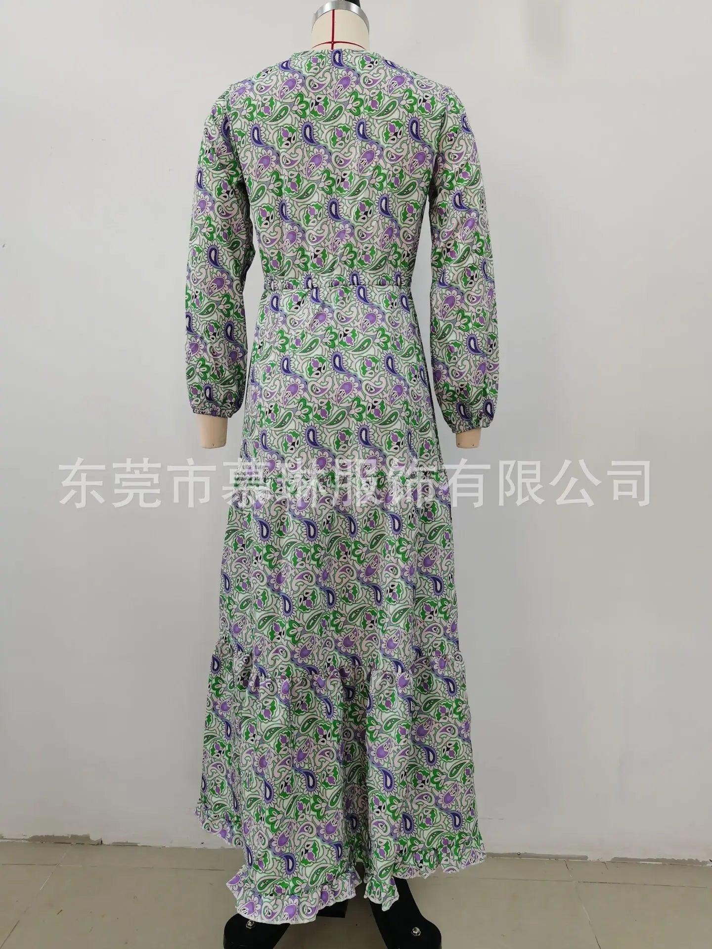 Elegant Women's Flower Long Dresses 2024 Spring New Bohemian Printed Dress Abıye Kadın Abiye Платье Robe Ete Femme Vestidos
