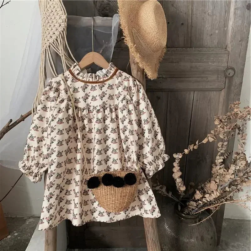 Girls Dress Autumn Spring New Long Sleeve Kids Dress Princess Dress Kids Clothes Vestido Flower Girl Dresses Clothing Wholesale