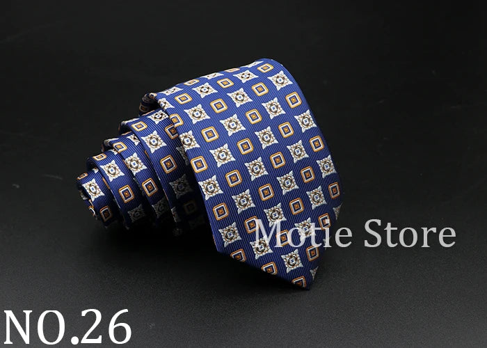 New Style Fashion Jacquard Floral Paisley Necktie Polyester Male Narrow Red Blue Tie Suit Shirt Gift For Men Accessory Gravatas