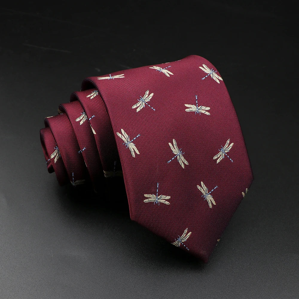 New Style Fashion Jacquard Floral Paisley Necktie Polyester Male Narrow Red Blue Tie Suit Shirt Gift For Men Accessory Gravatas
