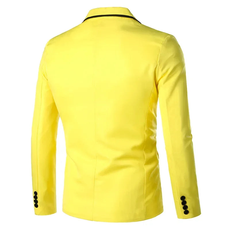 2023 Slims Men's Western-style Blazer Speed Selling Fashionable Solid Color Business Suit Casual Scene