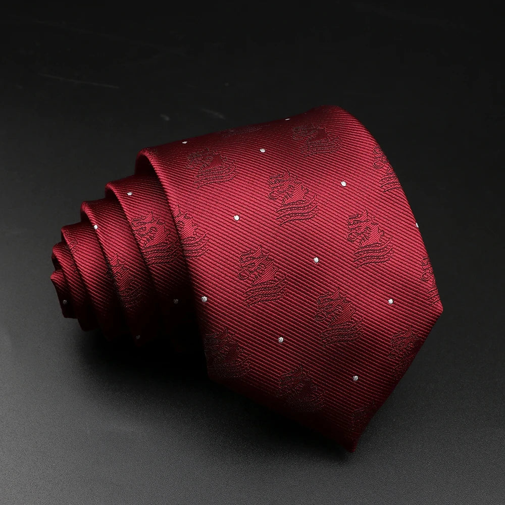 New Style Fashion Jacquard Floral Paisley Necktie Polyester Male Narrow Red Blue Tie Suit Shirt Gift For Men Accessory Gravatas