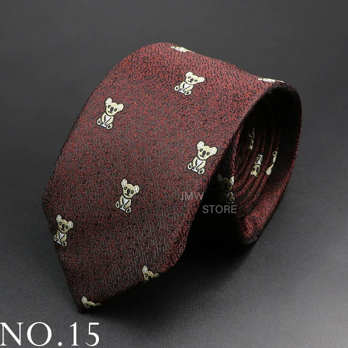 New Design Wedding Men Tie Green Wine Red Paisley Flower Animal Neckties Men Business Dropshipping Groom Collar Accessories Gift