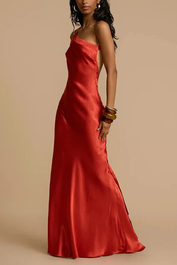 Spring Summer Slim Off Shoulder Evening Dresses Women Solid Color Slant Collar Backless Package Hip Bodycon Party Dress Female