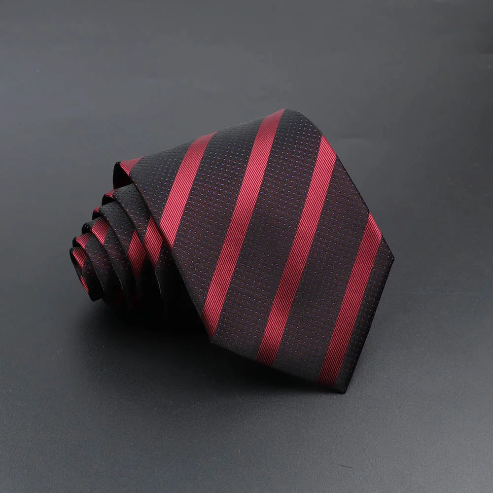 Men's Fashion Tie 8cm Blue Necktie Classic Plaid Striped Neck Tie Paisley Floral Neckties Daily Wear Cravat Wedding Party Gift