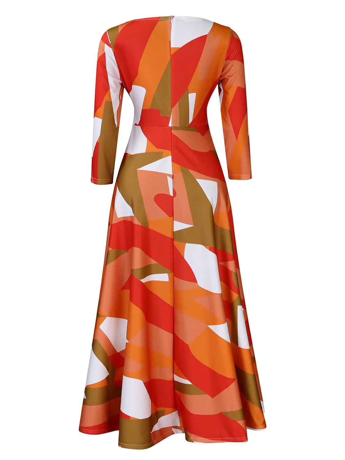Women's 2024 Autumn New Style Fashionable Elegant Temperament Fashionable Printed Strap Waist Large Skirt Large Size Dress