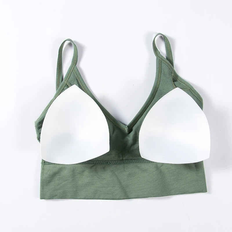 Women Seamless Bras Tank Top Push Up Bra Wireless Sexy Underwear Breathable Yoga Bra For Women Tank Crop Top Brassiere