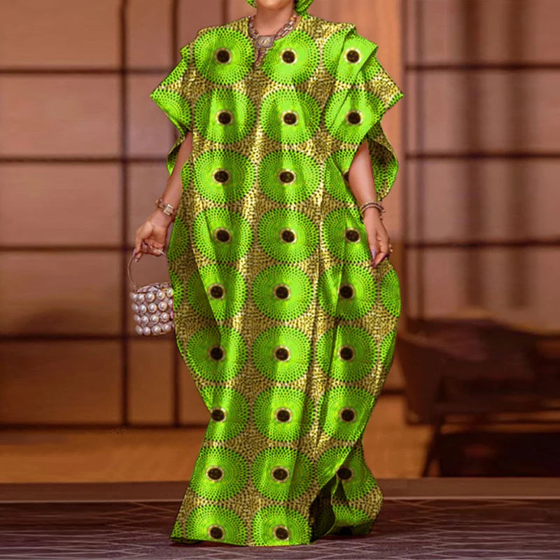 Plus Size 5XL VONDA Printed Women Maxi Long Dress 2025 Summer Sundress Bohemian Party Vestidos Casual Loose Robe Femme