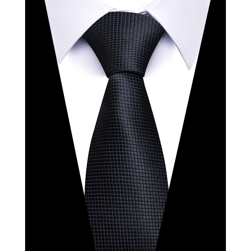 Tie For Men Newest design Luxurious 7.5 cm Necktie Shirt Accessories Striped Dark Red Man's New Year's Day