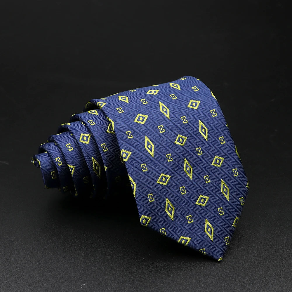 New Style Fashion Jacquard Floral Paisley Necktie Polyester Male Narrow Red Blue Tie Suit Shirt Gift For Men Accessory Gravatas