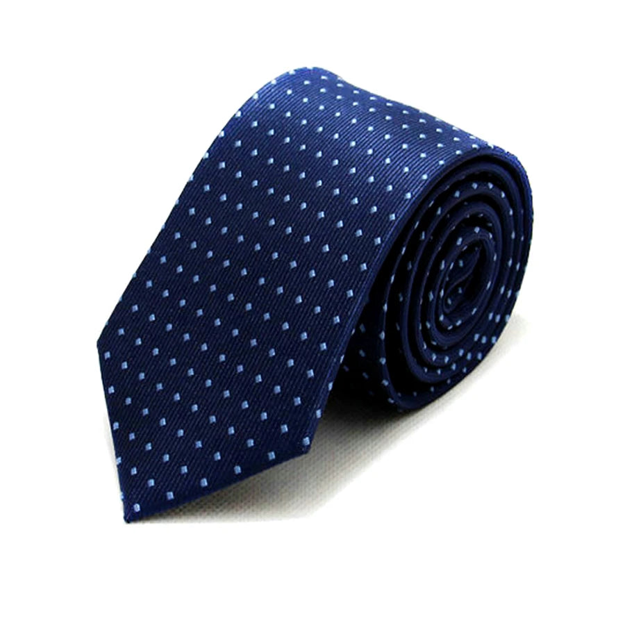 Luxury 7CM Mens Ties Striped Dot Necktie Formal Classic Business Neck Ties Jacquard Woven Necktie For Men Groom Wedding Party