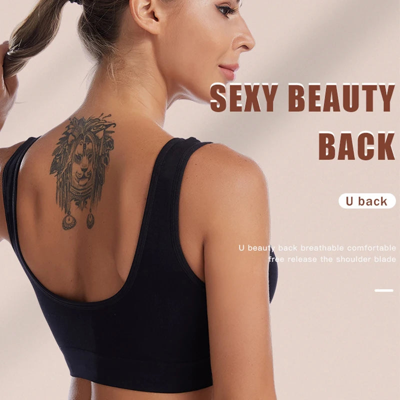 Women Bra Plus Size Seamless Brassiere Breathable Wire Free Bralette Underwear Comfortable Active Padded Brassiere Crop Top