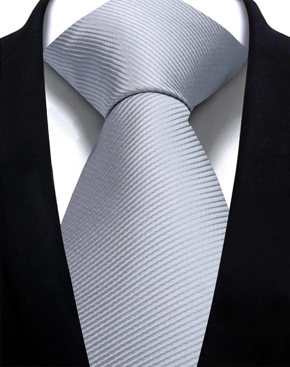 Solid Tie 7.5cm Necktie For Men Fashion Wedding Ties Slim Blue Gray Classic Neckties Men Business Jacquard Woven Classic Gravats