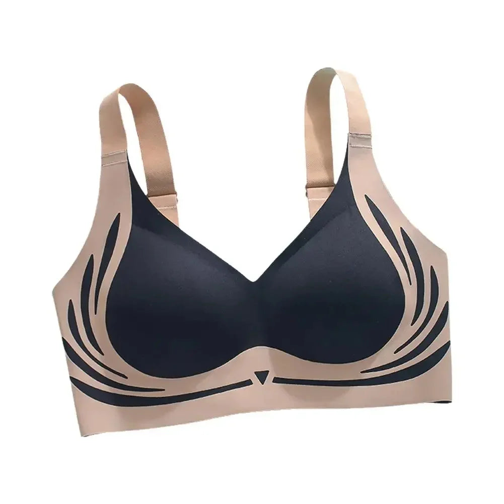 Super Gather Wireless Push-up Bra Women Gathered Up Soft Support Adjustable Underwear Anti-sagging Seamless Lift-up Bra