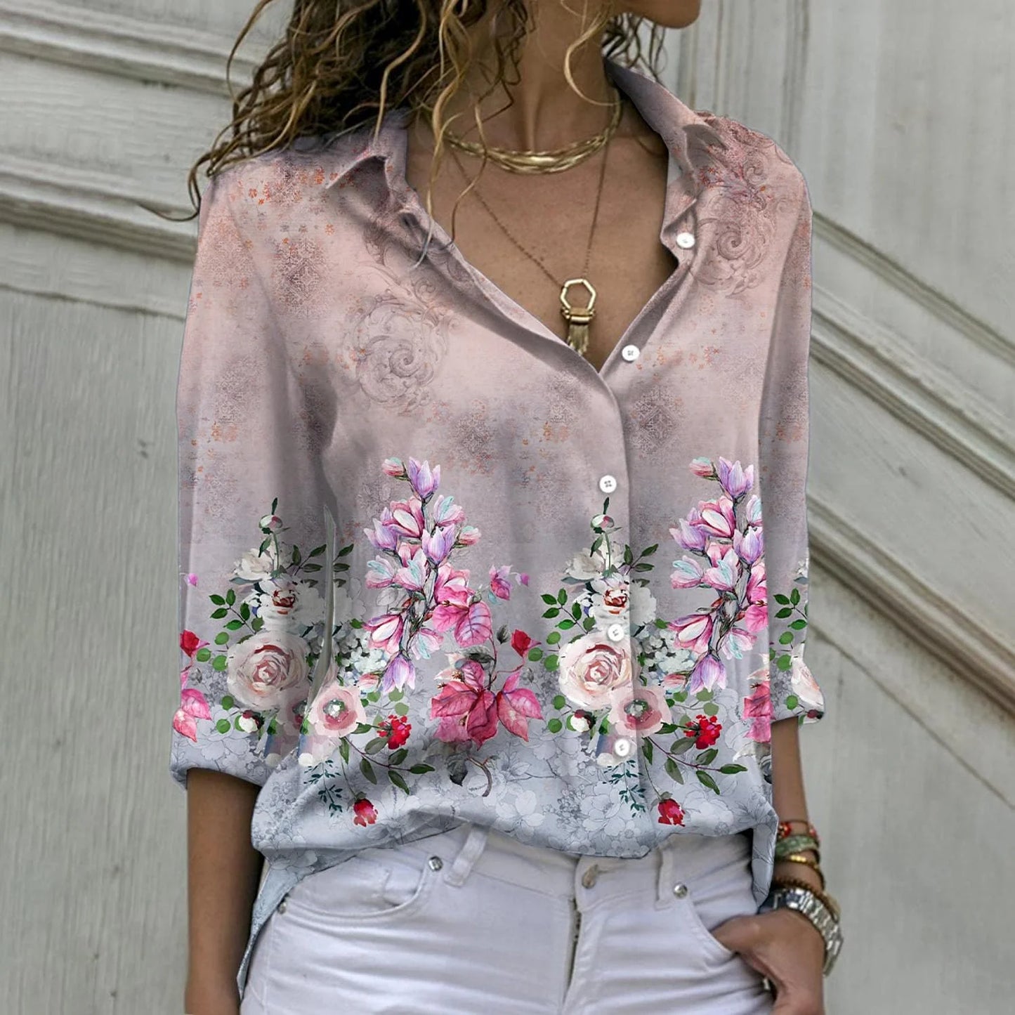 Fashion spring and autumn women shirt loose long-sleeved shirt women casual shirts