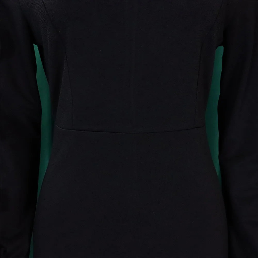 Elegant Office Dresses for Woman 2024 New O Neck Petal Sleeve Sheath Package Hips Mid Calf Formal Business Work Wear Dress Midi