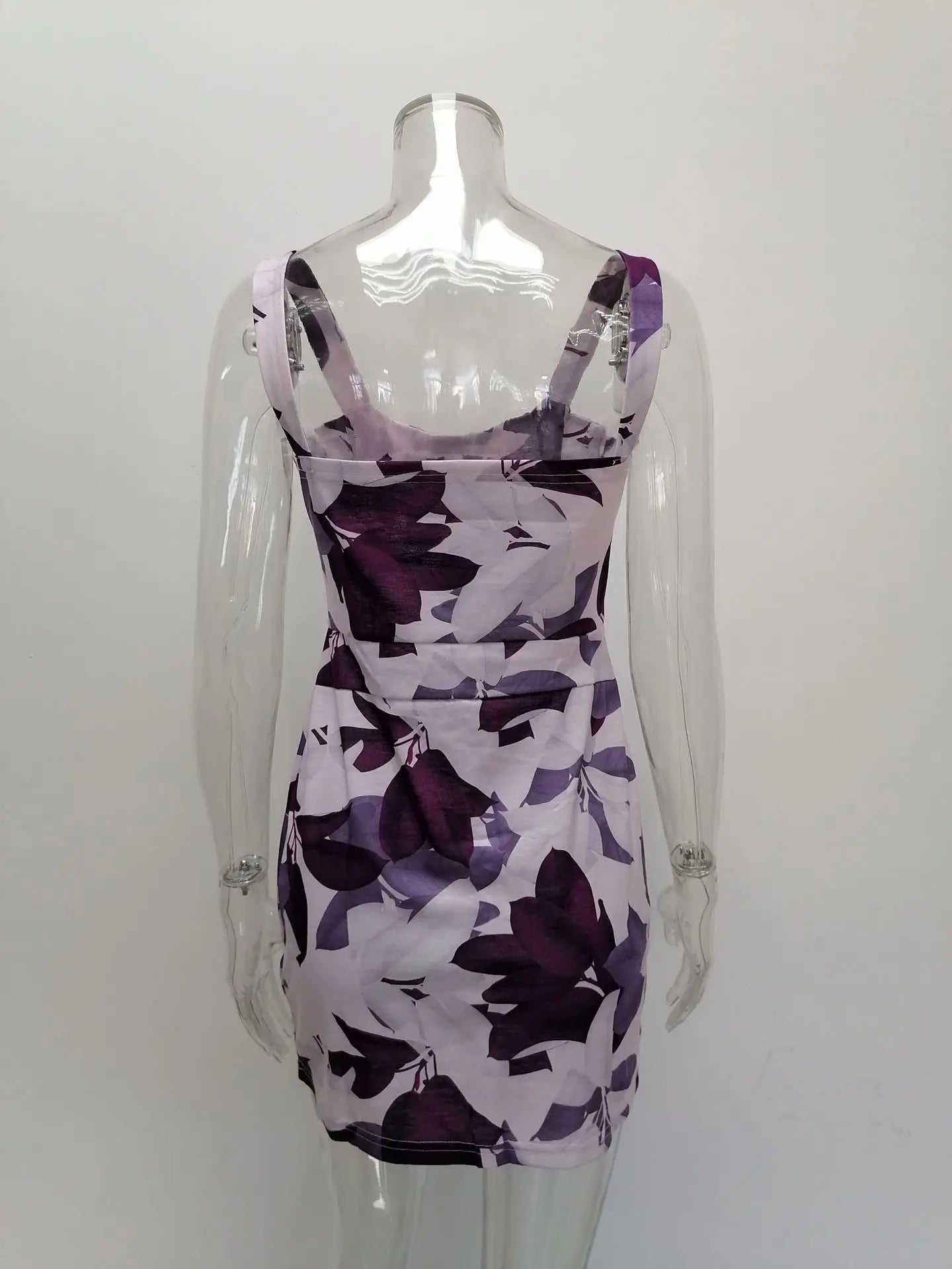 Spring Summer Printed Mini Dresses For Women Sleeveless Hollow Out Package Hip Slim Short Dress Fashion Night Club Party Vestido