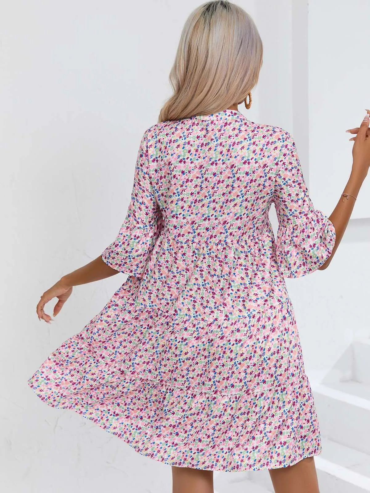 Women's Spring Summer Printed Dress Long Sleeve Flared Mid-Length Official Store Exclusive New Arrivals