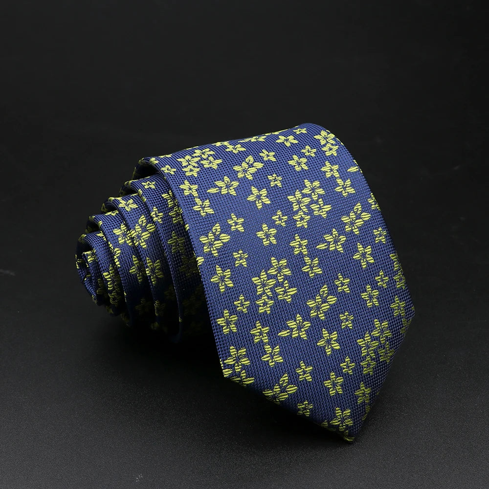 New Style Fashion Jacquard Floral Paisley Necktie Polyester Male Narrow Red Blue Tie Suit Shirt Gift For Men Accessory Gravatas