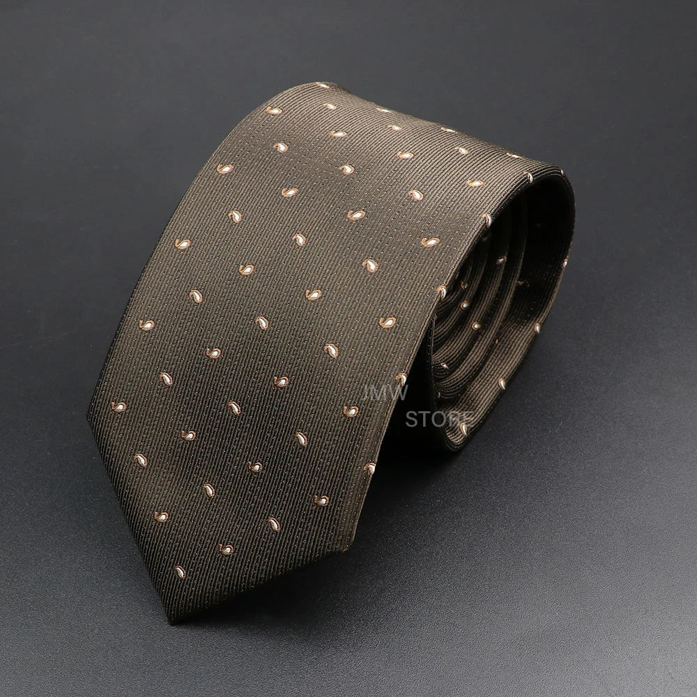 New Design Wedding Men Tie Green Wine Red Paisley Flower Animal Neckties Men Business Dropshipping Groom Collar Accessories Gift