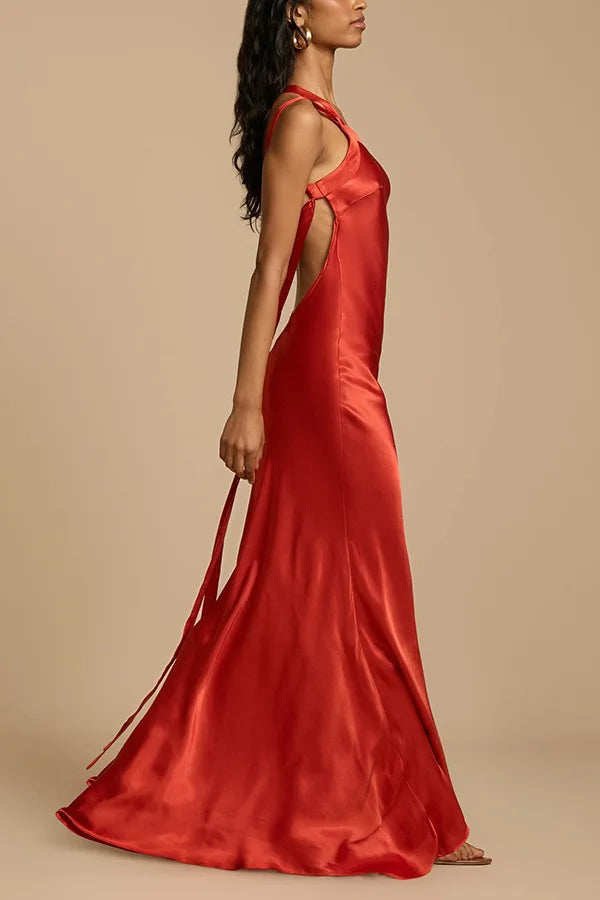 Spring Summer Slim Off Shoulder Evening Dresses Women Solid Color Slant Collar Backless Package Hip Bodycon Party Dress Female