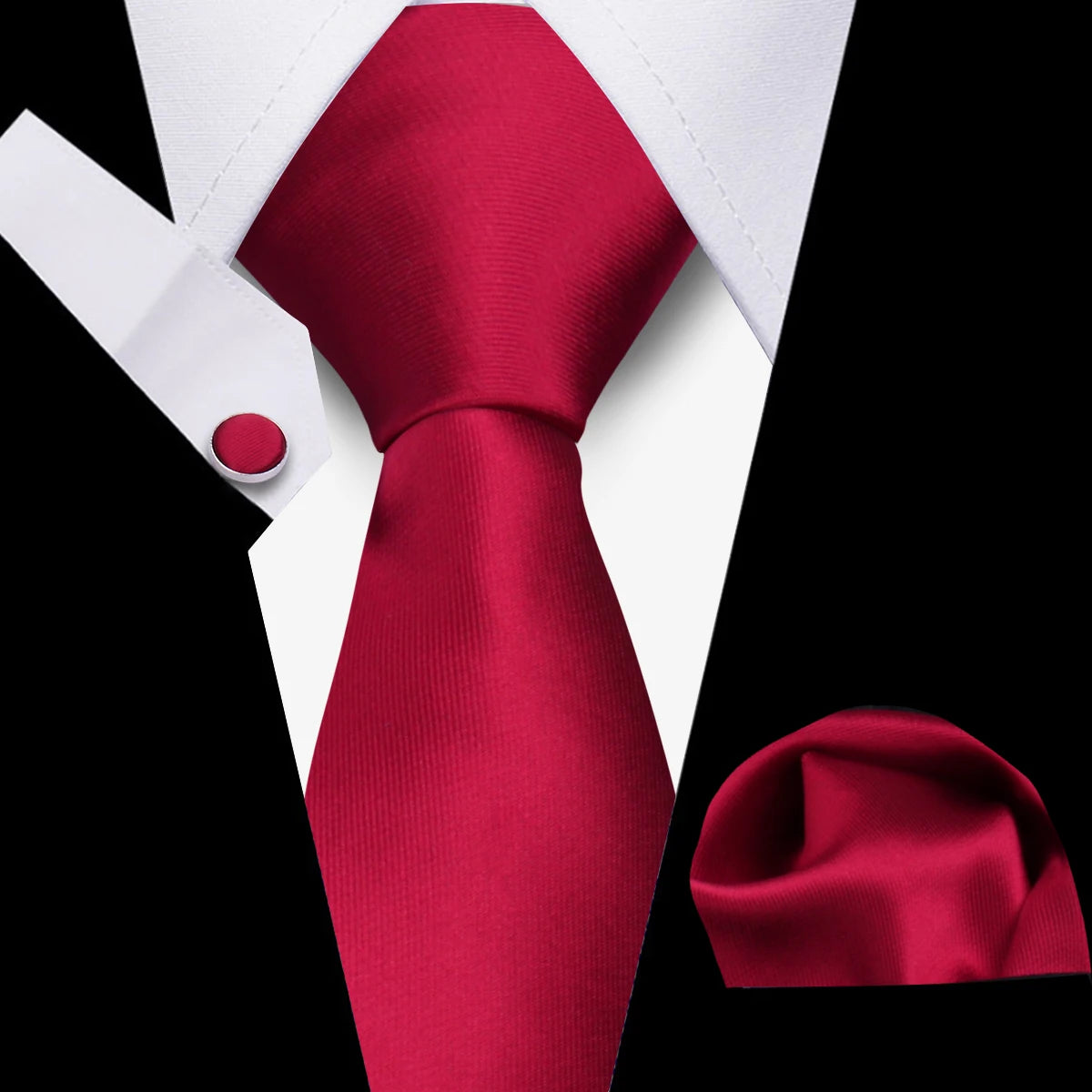 Tie Men Business Necktie Set Classic Plaid Cufflinks Handkerchief For Suit Wedding High Quality 3pcs Ties Sets Formal Gravata