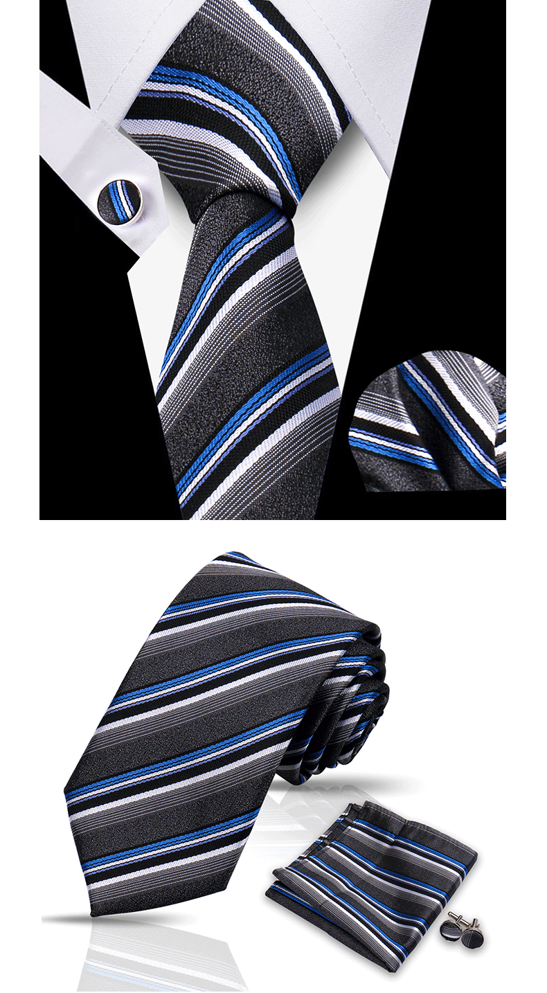 Tie For Men Classic Plaid Handkerchiefs Red Necktie Cufflinks For Men Blouse Business Wedding Accessories Women Collar Man Gift