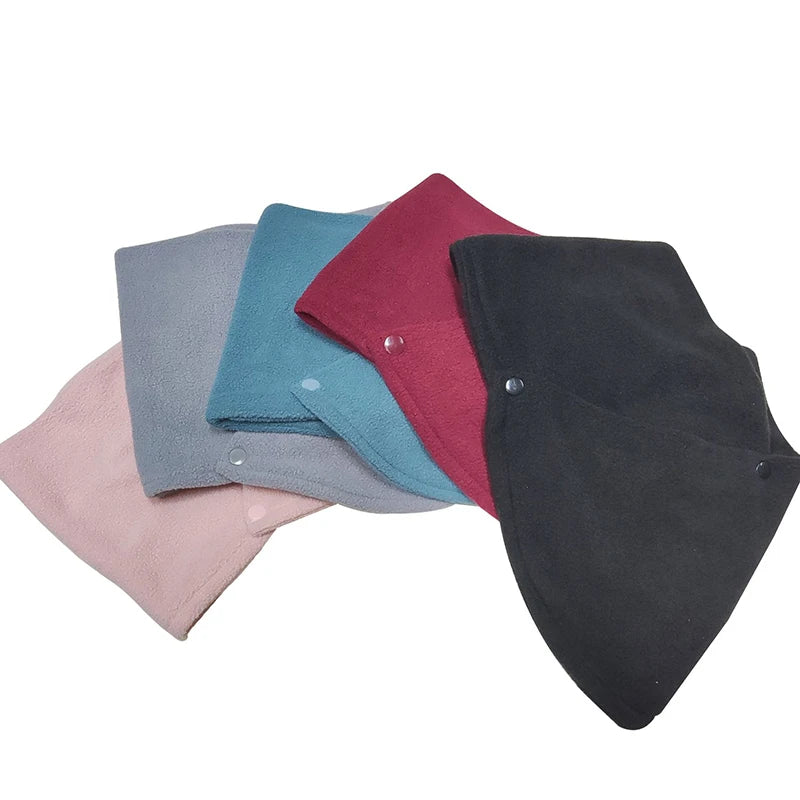 Lamb Fleece Women Scarves Winter Warm Fake Collar Scarf Solid Color Plush Bib Snood Female Windproof Wrap Neck Protection Polar