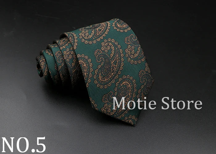 New Style Fashion Jacquard Floral Paisley Necktie Polyester Male Narrow Red Blue Tie Suit Shirt Gift For Men Accessory Gravatas