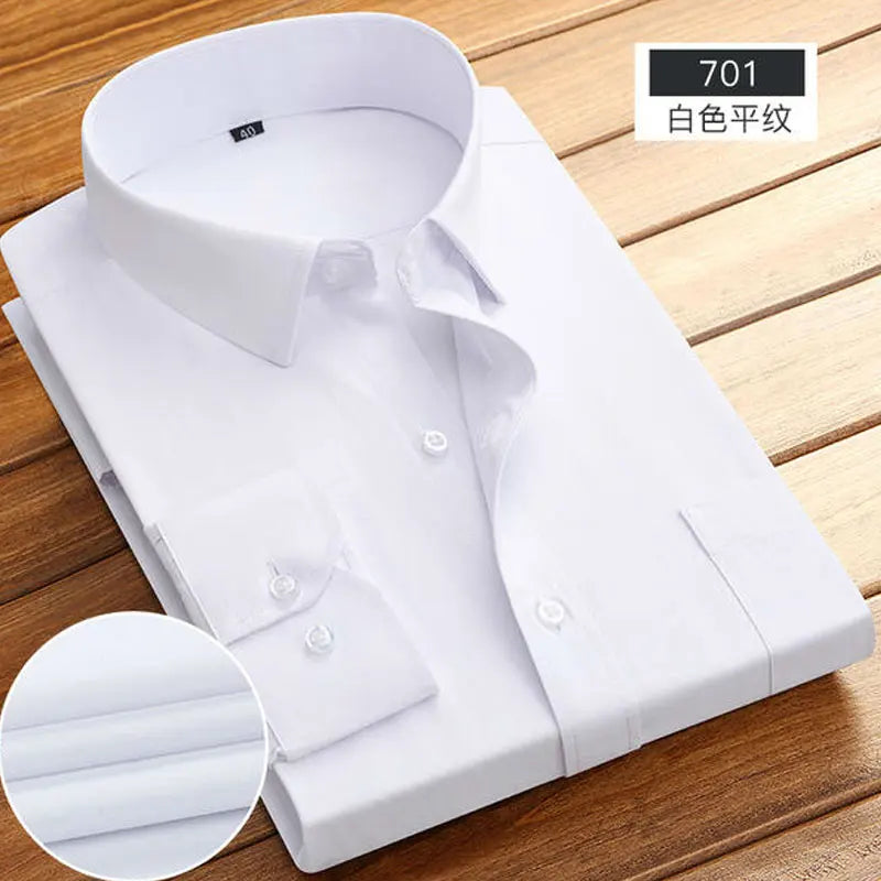 Men's long-sleeved shirt Spring summer business casual cotton non-ironing high quality breathable fashion stripe new