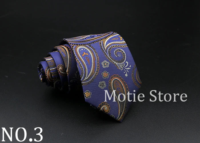 New Style Fashion Jacquard Floral Paisley Necktie Polyester Male Narrow Red Blue Tie Suit Shirt Gift For Men Accessory Gravatas