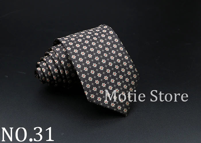 New Style Fashion Jacquard Floral Paisley Necktie Polyester Male Narrow Red Blue Tie Suit Shirt Gift For Men Accessory Gravatas