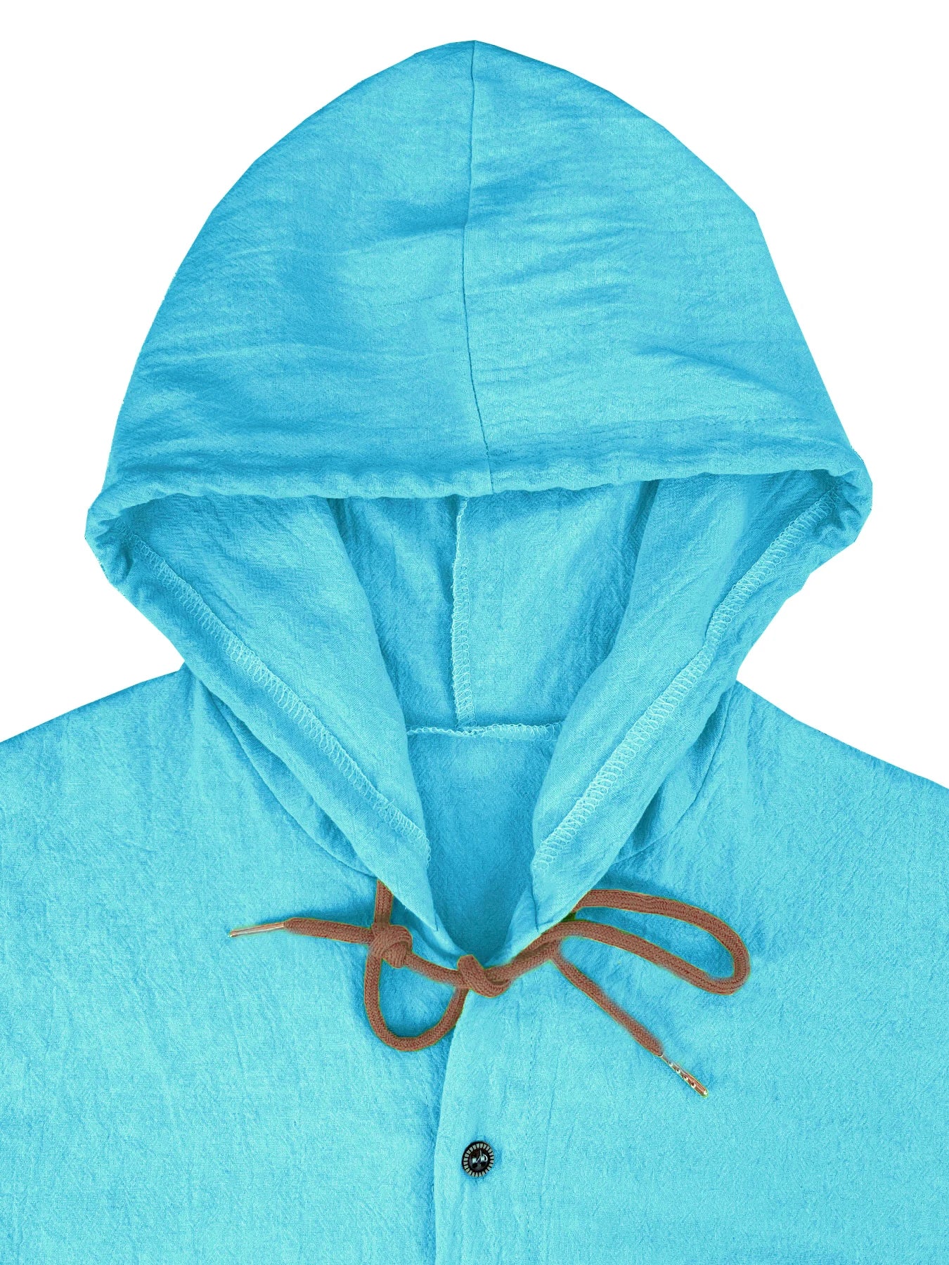 Summer Men's Linen Shirt Solid Streetwear Long Sleeve Hoodie Cardigan Clothing For Men Button Tops Casual Loose Men Hooded Shirt